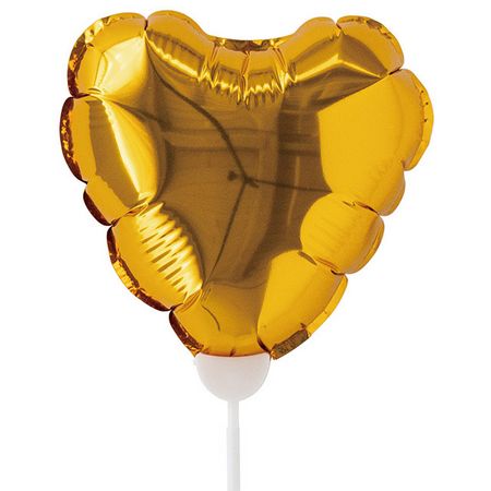 HEADS/プレーンバルーンフラワーピックハートL-1/ゴールド(10本)/BLP-FPL1