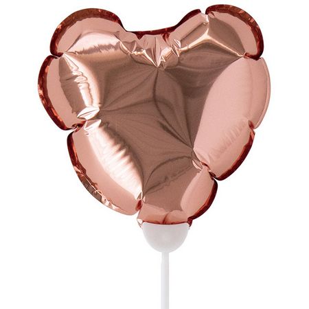 HEADS/プレーンバルーンフラワーピックハートL-3/シャンパンロゼ(10本)/BLP-FPL3