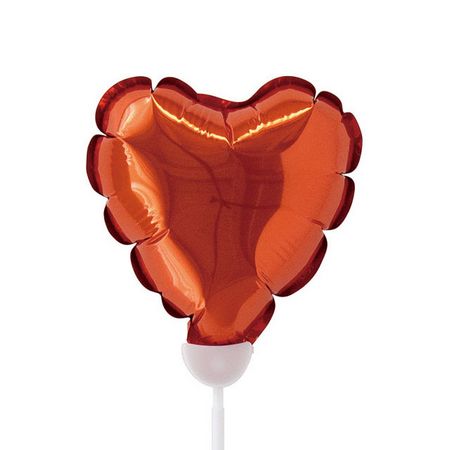 HEADS/プレーンバルーンフラワーピックハートM-7/オレンジ(10本)/BLP-FPM7
