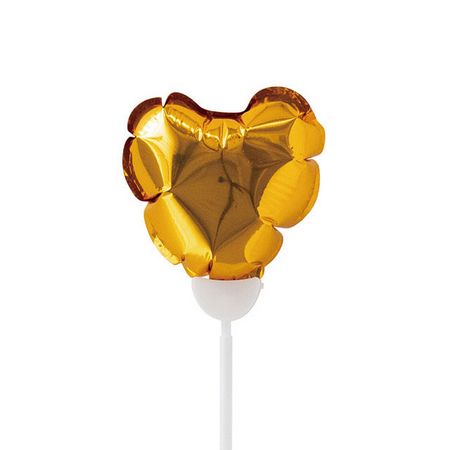 HEADS/プレーンバルーンフラワーピックハートS-1/ゴールド(10本)/BLP-FPS1