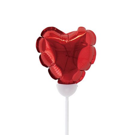 HEADS/プレーンバルーンフラワーピックハートS-2/レッド(10本)/BLP-FPS2