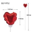 HEADS/プレーンバルーンフラワーピックハートS-2/レッド(10本)/BLP-FPS2