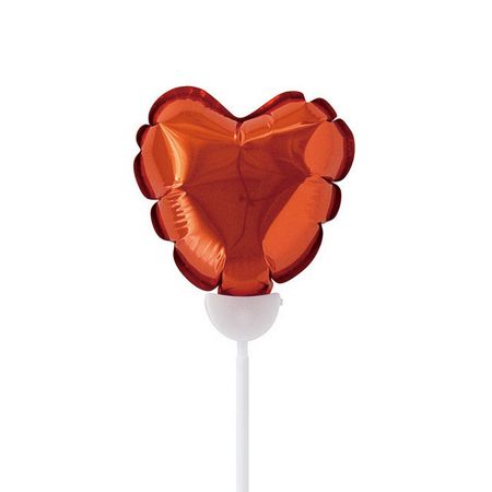 HEADS/プレーンバルーンフラワーピックハートS-7/オレンジ(10本)/BLP-FPS7
