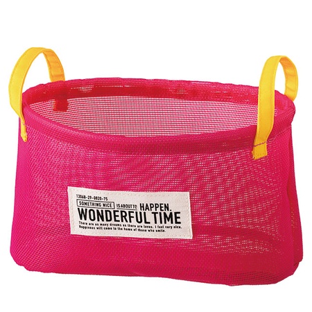 特価◎HEADS/メッシュオーバルバスケットM-1 ヴィヴィッドピンク(4個)/MES-OMB1