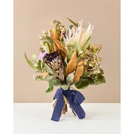 【ドライ】土と風の植物園/フローリストおまかせドライフラワーブーケスタイル M ラッピング無/made-364-bouquet-m