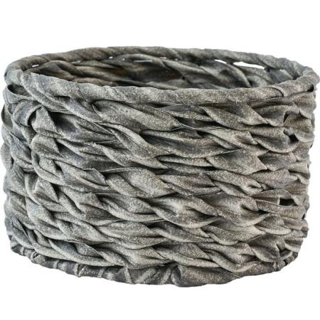 特価◎ホワイエ/PPPE円柱浅型ストーングレー φ15xH9/7600102GY