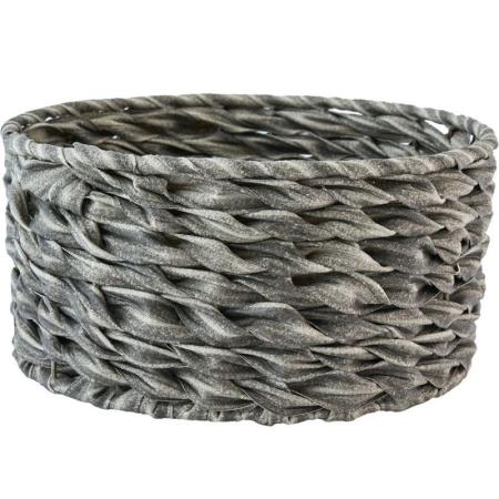 特価◎ホワイエ/PPPE円柱浅型ストーングレー φ21xH9/7600104GY