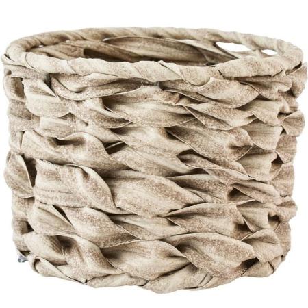 特価◎ホワイエ/PPPE円柱浅型サンドベージュ φ12xH9/7600101SN