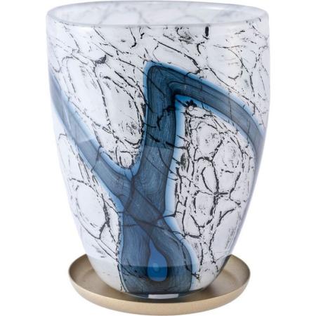 特価◎ホワイエ/DGガラスリバーポット&ソーサーφ14.5xH18 アイル/2C00078AIL