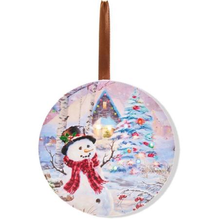 特価◎ホワイエ/HEルミナスキャンパスφ12 スノーマンとツリー/8500015