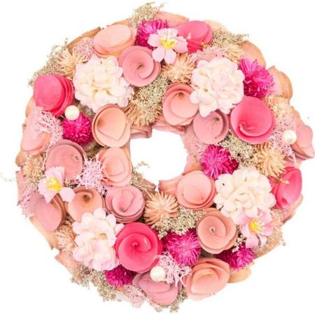 ホワイエ/リースピンク眠りフラワーモケミックスS/8425701