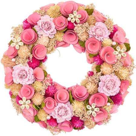 特価◎ホワイエ/リースピンク眠りモケフラワーズM/8425802