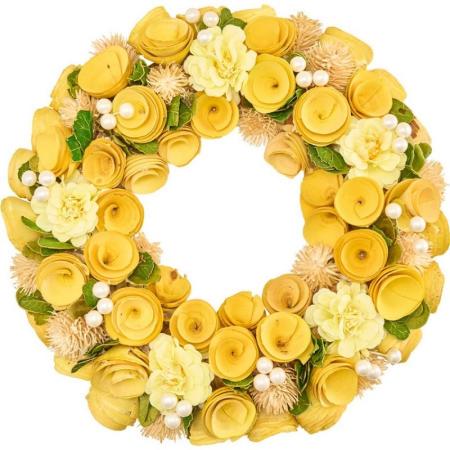 ホワイエ/リースイエロー眠りフラワーM/8425806