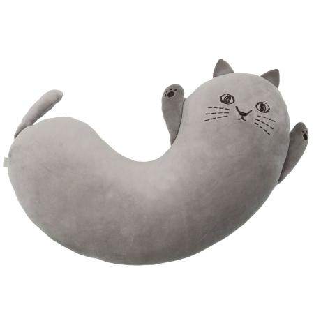 特価◎drawerplus/にゃふにゃふ にゃフレー のびのび豆型クッション グレージュ/821602