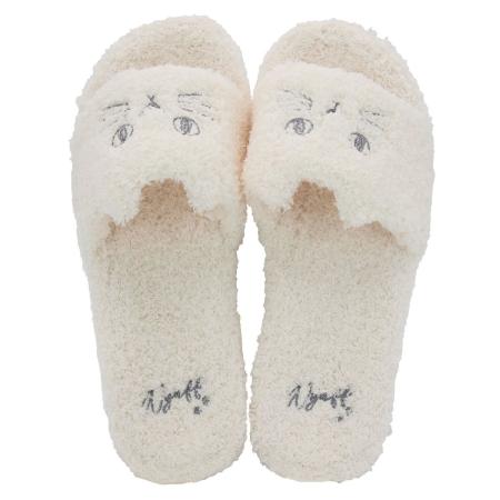 特価◎drawerplus/にゃふにゃふパイルスリッパMサイズ アイボリー/221512