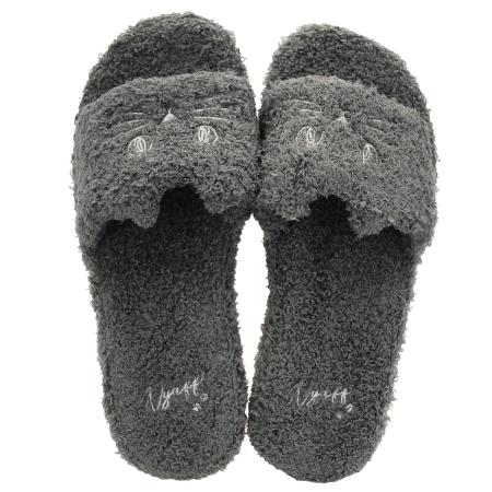 特価◎drawerplus/にゃふにゃふパイルスリッパMサイズ グレー/221514