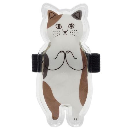 特価◎drawerplus/にゃふにゃふ 保冷ジェルベルト アイボリー×ダークグレー/421622