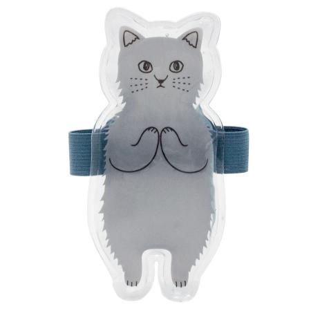 特価◎drawerplus/にゃふにゃふ 保冷ジェルベルト グレー×ブルー/421623