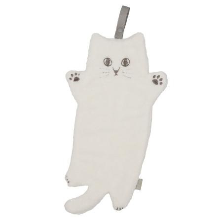 特価◎drawerplus/にゃふにゃふ キッチンタオル ホワイト/421530