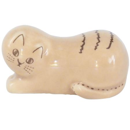 特価◎drawerplus/にゃふにゃふ 陶器箸置き ブラウン/421514