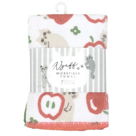 特価◎drawerplus/KILEIN にゃふにゃふマイクロファイバータオル りんご/421601