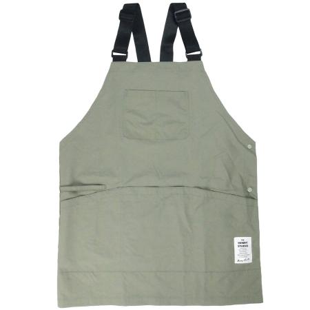 drawerplus/ヘンリースタジオ 撥水ビブエプロン カーキ/421607