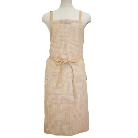 drawerplus/サリーナ ラップエプロン 幾何学ベージュ/421516