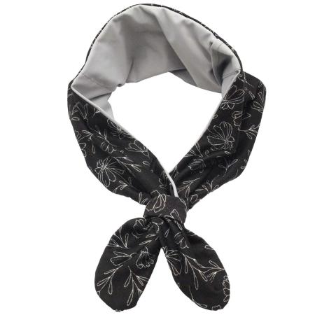 特価◎drawerplus/KUVIO クールスカーフ保冷ジェル入り フラワーブラック/321616