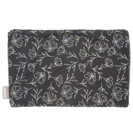 特価◎drawerplus/KUVIO おやすみひんやり枕保冷ジェル入り フラワーブラック/321619