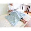 drawerplus/にゃふにゃふ ひんやりとろける3wayひざかけ サックスブルー/321605