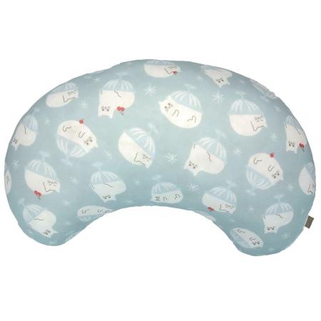 特価◎drawerplus/にゃふにゃふ ひんやりとろける豆型クッション サックスブルー/321607