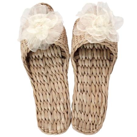 drawerplus/ガマスリッパ エアリーフラワー ホワイト/221624