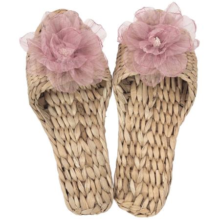 drawerplus/ガマスリッパ エアリーフラワー ピンク/221626
