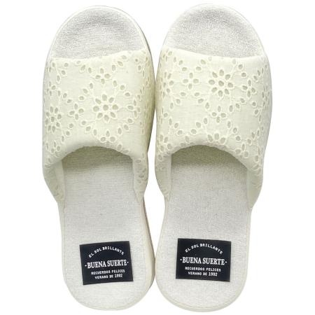 drawerplus/サマースリッパ　前開きレーススリッパ/74204