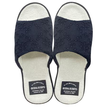 drawerplus/サマースリッパ　前開きレーススリッパ/74205