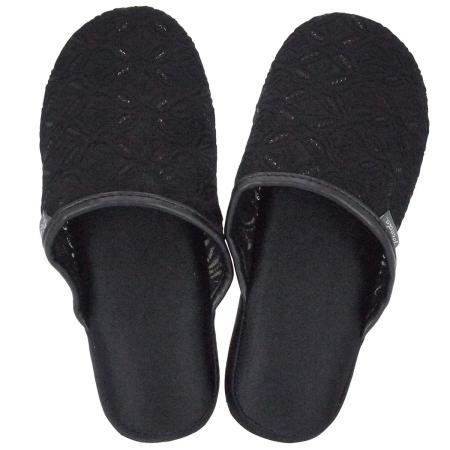 drawerplus/ピエーデ メッシュレーススリッパ Mサイズ ダマスクブラック/221619
