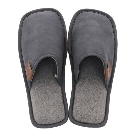 特価◎drawerplus/ヘンリースタジオ スクエアトゥスリッパ Mサイズ ダークグレー/221532