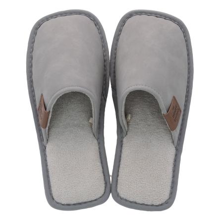 特価◎drawerplus/ヘンリースタジオ スクエアトゥスリッパ Mサイズ グレー/221534
