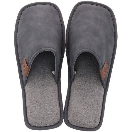 特価◎drawerplus/ヘンリースタジオ スクエアトゥスリッパ Lサイズ ダークグレー/221536