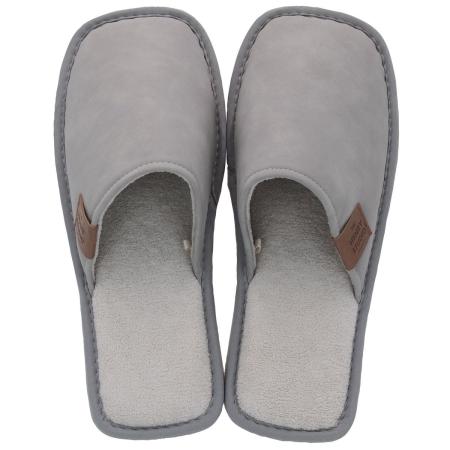 特価◎drawerplus/ヘンリースタジオ スクエアトゥスリッパ Lサイズ グレー/221538