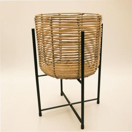 特価◎drawerplus/トーク ラウタ フェイクPEPP スタンド付きバスケットラウンドトール Mサイズ/121504