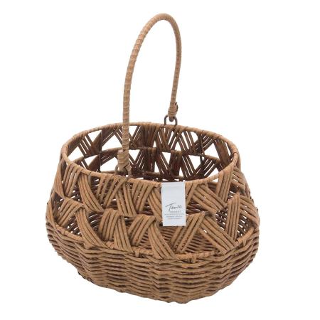 特価◎drawerplus/トーク クランツ フェイクPE ハンドルバスケット オーバル/122518