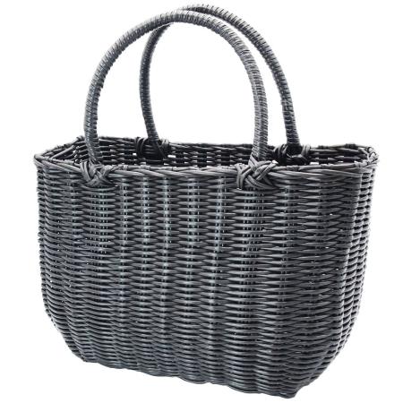 特価◎drawerplus/トーク ショルジア PEカゴバッグ チャコールグレー/121605