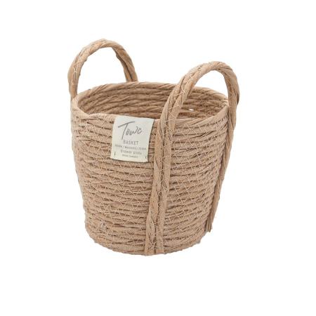 drawerplus/モネ フェイクPE バスケットラウンド S ナチュラル/74507