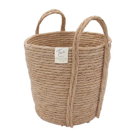 drawerplus/モネ フェイクPE バスケットラウンド M ナチュラル/74510