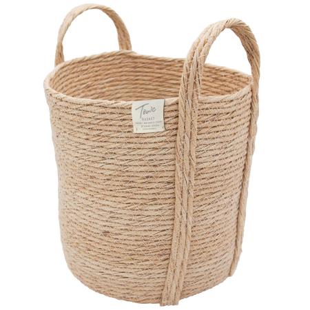 drawerplus/モネ フェイクPE バスケットラウンド L ナチュラル/74513