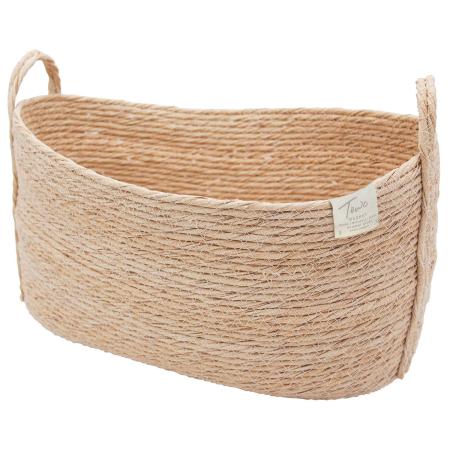 特価◎drawerplus/モネ フェイクPE バスケットオーバル L ナチュラル/74519