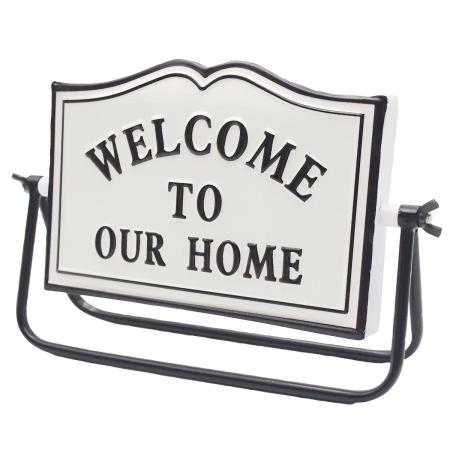 drawerplus/デコール アイアンウェルカムサイン B ホワイト/821516