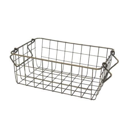 特価◎drawerplus/アンティークアイアン バスケットS/51347