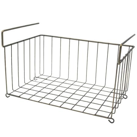 特価◎drawerplus/アンティークアイアン ハングバスケットL/51351